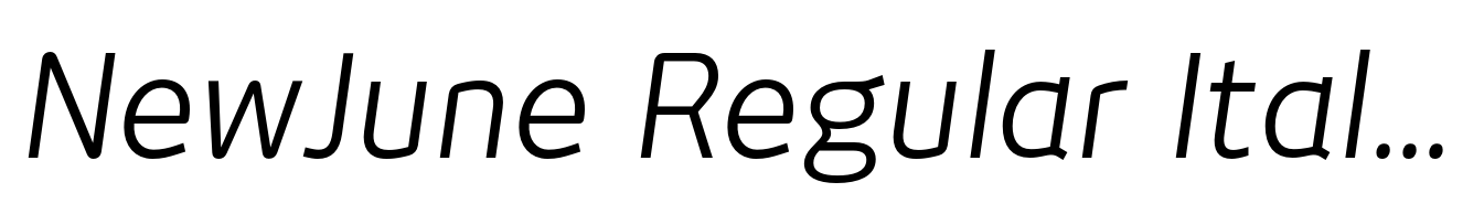 NewJune Regular Italic